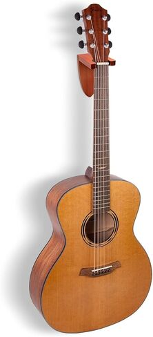 Actomall Guitar Wall Mount Hanger, Lacquer-Finished Wooden Guitar Holder - Secure & Elegant Display for Electric, Classic, Acoustic, Bass Guitars Musical Instruments - Hardwood Elegance (Soft Brown) in Kuwait