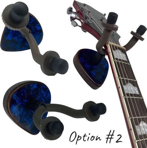 Atik 2 Pack 4-in-1 Guitar Wall Mount|حامل جيتار فردي من خشب الجوز الأحمر للجدار|ملحق جيتار للصوت والكهرباء والباس والقيثارة والآلات الموسيقية|اختيار شماعات الجيتار|دعم الجيتار الجداري in Saudi Arabia