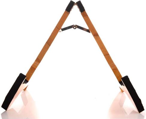 Miwayer Guitar Stand Wood Bamboo A-Frame Folding Thickened Universal, With Soft Leather Protection, Safe Non-Slip Portable Acoustic Guitar Accessories, For Acoustic, Classical, Electric Guitar, Bass… in Kuwait