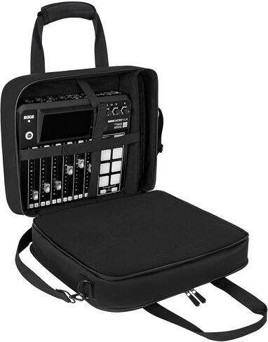 حقيبة TORIBIO Audio Mixer، حقيبة تخزين واقية مبطنة متوافقة مع RODECaster Pro، RODECaster Pro II، حقيبة سفر لخلاط البودكاست مع فواصل قابلة للإزالة لتخزين الكابلات والميكروفونات in Kuwait