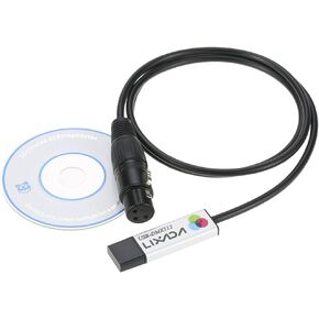 Lixada USB to DMX Interface Adapter Controller DMX512 for PC Stage Lighting Controller Dimmer in Saudi Arabia