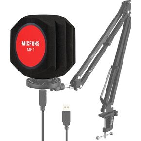 مرشح بوب درع الرياح للميكروفون الملون من Micfuns، مرشح صوتي لميكروفونات استوديوهات التسجيل مقاس 1.77 بوصة - 2.36 بوصة، رغوة ممتصة للصوت تقلل الضوضاء والانعكاسات (أحمر) in Kuwait