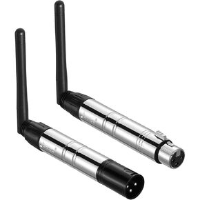 Donner 2PCS DMX512 DMX Dfi DJ 2.4G Wireless 1 Receiver with Light Dome& 1 Transmitter Stage Lighting Control (Silver)