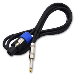 SbE-rsyun 6 ft Speaker Cable 12 Gauge Wire 2 Conductor Speakon with Twist Lock to 1 4 Inch TS Male Compatible with PA DJ Home Audio