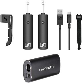 مجموعة قاعدة أدوات Sennheiser XSW-D مع شاحن RAVPower Luster بقدرة 6700 مللي أمبير في الساعة وأشرطة تثبيت (حزمة من 10 قطع) in Kuwait