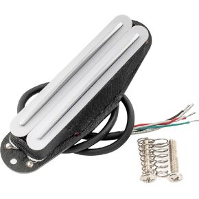 Artec SBA73B Alnico 5 Hot Rail Neck Middle Bridge Single Coil Sized Humbucker Pickup 12K for Strat Style Electric Guitar, Black