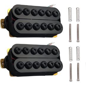 SAPHUE Adjustable Metal Double Coil Electric Guitar Pickups Humbucker Punk Neck/Bridge Pickup (Transparent)