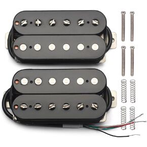 SAPHUE Alnico 2 Electric Guitar Pickup N-50 7-8K/B-52 8-9K Humbucker Alnico II Pickup Double Coil Pickup Guitar parts (Black)