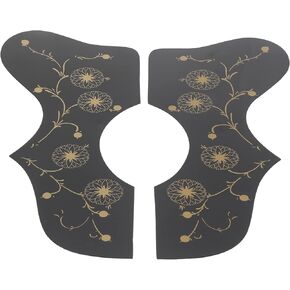 2Pcs Guitar Guard Scratch Proof Guard Plate Hard Plastic Pick Guards Self Adhesive Guitar Accessories Gifts(White)