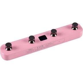GTRS Wireless Footswitch Controller 2.4G Chargeable Built-in Battery Change Preset Tone Tap Tempo Settings (Black)