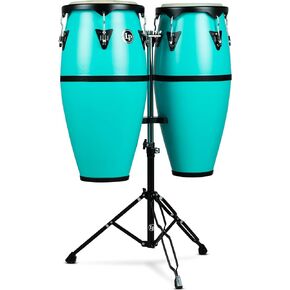 LP Conga Drum Set with Stand, Sea Foam, 10-inch and 11-inch (LP646D-SF) in Saudi Arabia