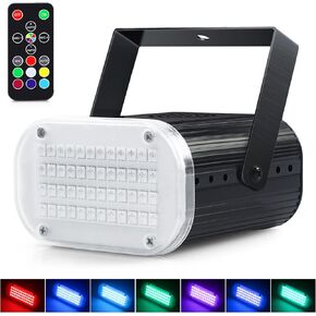 ضوء ستروب LED للهالوين، أضواء حفلات ديسكو متعددة الألوان من لوديتيك مع جهاز تحكم عن بعد، مصباح ستروب وامض لتزيين غرفة المنزل في الهواء الطلق وفي الأماكن المغلقة كاريوكي in Kuwait