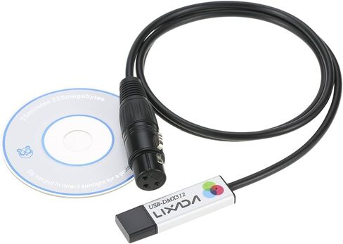 Lixada USB to DMX Interface Adapter Controller DMX512 for PC Stage Lighting Controller Dimmer in Saudi Arabia