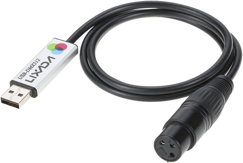 Lixada USB to DMX Interface Adapter Controller DMX512 for PC Stage Lighting Controller Dimmer in Saudi Arabia