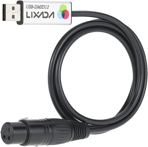 Lixada USB to DMX Interface Adapter Controller DMX512 for PC Stage Lighting Controller Dimmer in Saudi Arabia