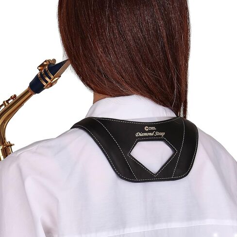 حزام رقبة ساكسفون قابل للتعديل من الألماس الفاخر، حزام عنق تينور ساكسفون من CIELmusic ، حزام رقبة Alto Saxophone ، يقلل من آلام الرقبة ، جلد طبيعي ناعم in Kuwait