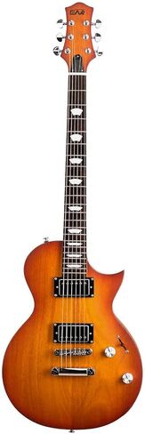 EART EGLP-610 جيتار كهربائي صلب الجسم جيتار كهربائي، مخصص Alnico-II Humbuckers، الساتان الياقوت الأزرق، الساتان جونميتال الأسود، الساتان العسل الشاي in Kuwait