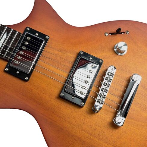 EART EGLP-610 جيتار كهربائي صلب الجسم جيتار كهربائي، مخصص Alnico-II Humbuckers، الساتان الياقوت الأزرق، الساتان جونميتال الأسود، الساتان العسل الشاي in Kuwait