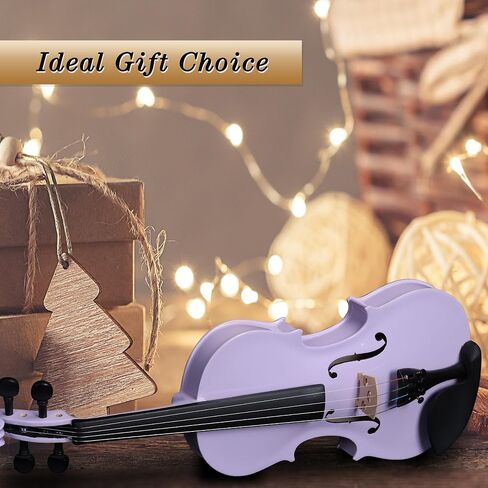 ADM Acoustic Violin for Kids Beginners, 4/4 Full Size Acoustic Violin Fiddle for Teens Students Beginners Violin Starter Kit with Case, Rosin, Shoulder Rest, Bow, Violin Music Stand and Strings,Purple in Saudi Arabia