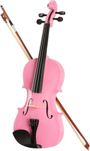 ARTALL 3/4 Handmade Student Acoustic Violin Beginner Pack with Bow, Hard Case, Chin Rest, Spare Strings, Rosin and Bridge, Glossy White in Kuwait