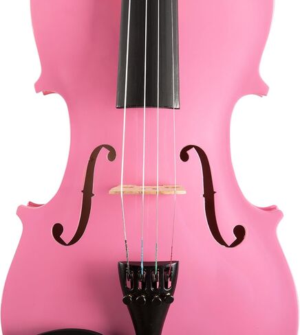 ARTALL 3/4 Handmade Student Acoustic Violin Beginner Pack with Bow, Hard Case, Chin Rest, Spare Strings, Rosin and Bridge, Glossy White in Kuwait