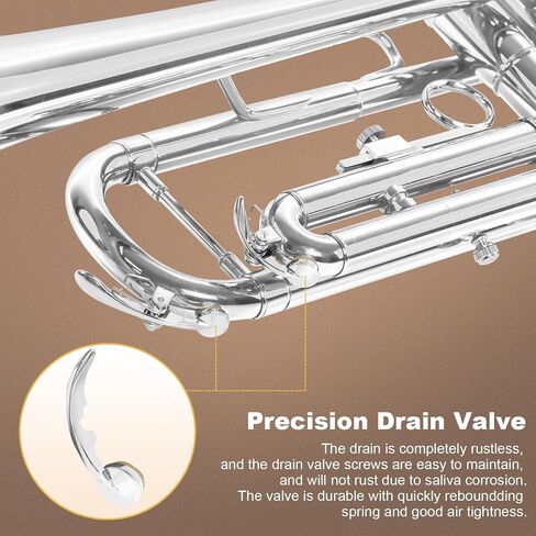 Soulmate Trumpet, Bb Standard Trumpet for Beginner, Brass Student Trumpet Instrument with Carrying Hard Case, Cleaning Kit, 7C Mouthpiece and Gloves(Purple Trumpet Set) in Saudi Arabia