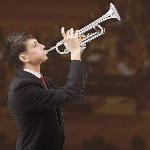 Soulmate Trumpet, Bb Standard Trumpet for Beginner, Brass Student Trumpet Instrument with Carrying Hard Case, Cleaning Kit, 7C Mouthpiece and Gloves(Purple Trumpet Set) in Saudi Arabia