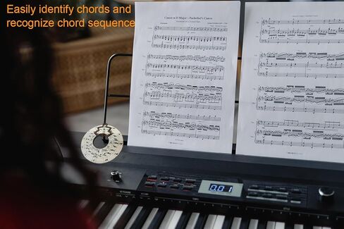 أداة اللحن الخشبية - عجلة دائرة الأخماس - عجلة وتر خشبية دائرية للموسيقيين مؤلفي الأغاني - أدوات تعليمية موسيقية وإكسسوارات للتوقيع الرئيسي لأوتار النوتات in Kuwait