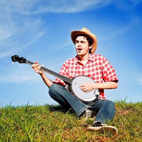 اسموز 5 اوتار بانجو، بانجو بالحجم الكامل مع 24 دعامة للمبتدئين، مجموعة بانجو للمبتدئين مع شنطة وحزام موالف واوتار بيك اب in Kuwait