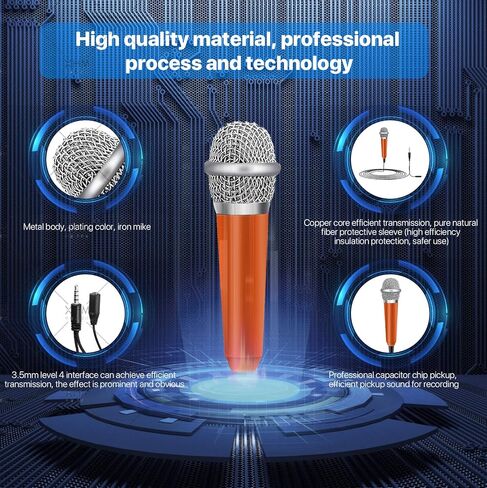 Mini Microphone,Tiny Microphone,Phone Microphone, Asmr Microphone,Mini Karaoke Microphone,forVoiceRecording Chatting and Singing on iPhone,Android,PC(Blue) in Kuwait