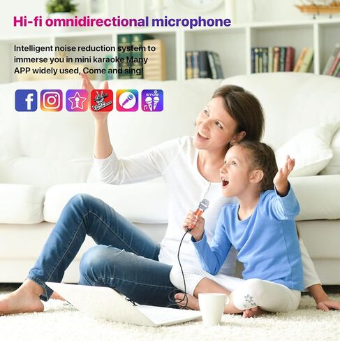 Mini Microphone,Tiny Microphone,Phone Microphone, Asmr Microphone,Mini Karaoke Microphone,forVoiceRecording Chatting and Singing on iPhone,Android,PC(Blue) in Kuwait