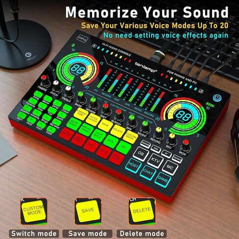 حزمة معدات البودكاست، بطاقة الصوت الحية G4Pro، واجهة الصوت، لوحة الصوت، مغير الصوت، جهاز مزج الصوت مع بطاقة الصوت لتسجيل الغناء والبث المباشر للألعاب in Kuwait