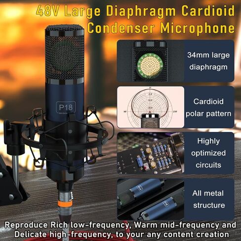 حزمة معدات البودكاست، بطاقة الصوت الحية G4Pro، واجهة الصوت، لوحة الصوت، مغير الصوت، جهاز مزج الصوت مع بطاقة الصوت لتسجيل الغناء والبث المباشر للألعاب in Kuwait