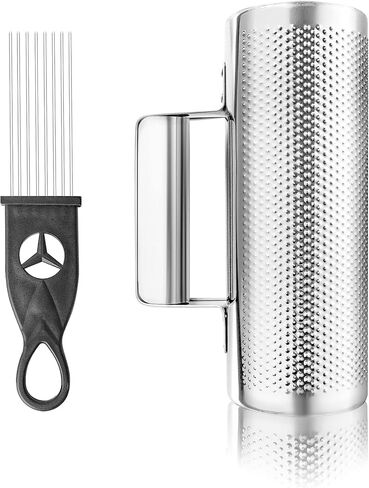 KEJJNYER 8inch x 3inch Stainless Steel Guiro Instrument Shaker, Guiro Shaker with Scraper Musical Instrument, Round Cylinder Latin Percussion Instruments Musical Training Tool Set in Saudi Arabia