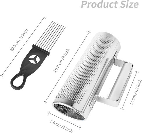 KEJJNYER 8inch x 3inch Stainless Steel Guiro Instrument Shaker, Guiro Shaker with Scraper Musical Instrument, Round Cylinder Latin Percussion Instruments Musical Training Tool Set in Saudi Arabia