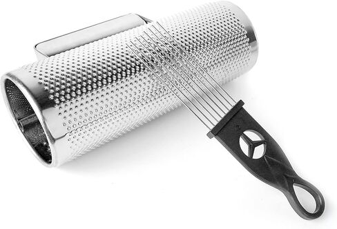 KEJJNYER 8inch x 3inch Stainless Steel Guiro Instrument Shaker, Guiro Shaker with Scraper Musical Instrument, Round Cylinder Latin Percussion Instruments Musical Training Tool Set in Saudi Arabia