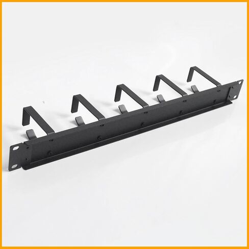 RIVECO 1 قطعة 1U 5 D-Rings خادم رف إدارة الكابلات لشبكة 19 بوصة مقصورة حوامل مدير الكابلات المعدنية أسود in Kuwait