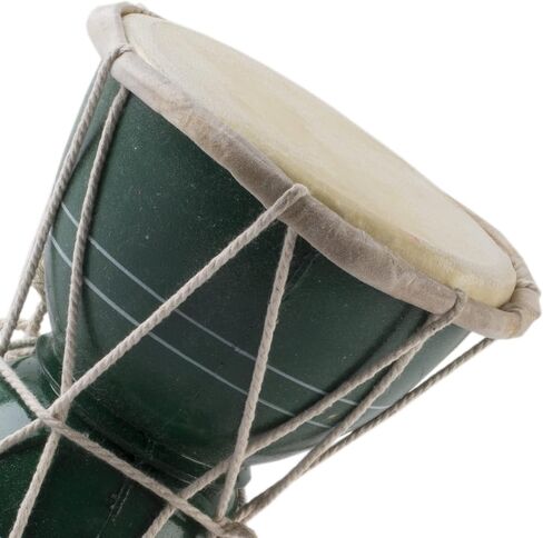 Handmade Wooden & Leather Classical Indian Folk Dumroo Damroo Damaru Hand Drum Set Percussion Decorative Collectible Showpiece World Musical Instruments (Multi) in Kuwait