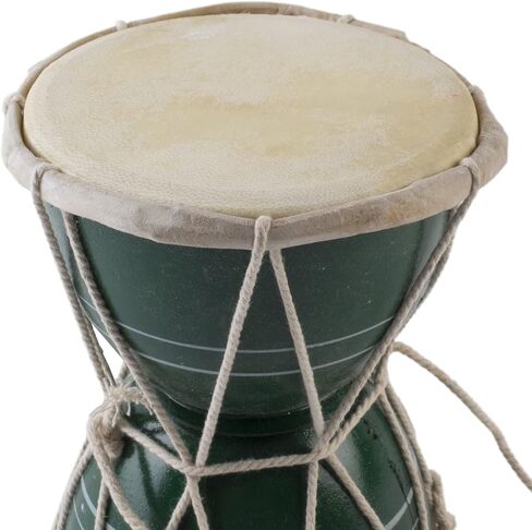 Handmade Wooden & Leather Classical Indian Folk Dumroo Damroo Damaru Hand Drum Set Percussion Decorative Collectible Showpiece World Musical Instruments (Multi) in Kuwait