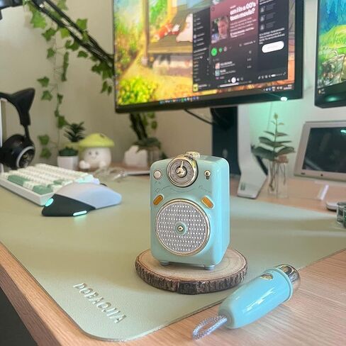 مكبر صوت لطيف مع ميكروفون، مع 7 أوضاع صوت مختلفة للغناء أو التحدث، آلة كاريوكي للفتيات والأولاد والحفلات العائلية والعروض التقديمية والتدريب، في الهواء الطلق (وردي) in Kuwait