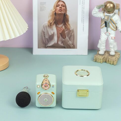 مكبر صوت لطيف مع ميكروفون، مع 7 أوضاع صوت مختلفة للغناء أو التحدث، آلة كاريوكي للفتيات والأولاد والحفلات العائلية والعروض التقديمية والتدريب، في الهواء الطلق (وردي) in Kuwait