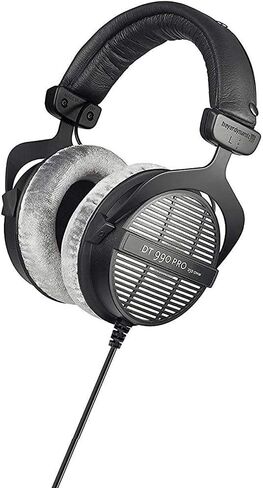 beyerdynamic DT 990 PRO Over-Ear Studio Monitor Headphones - Open-Back Stereo Construction, Wired (80 Ohm, Black (Limited Edition)) (Renewed) in Saudi Arabia
