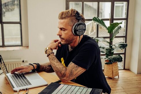 beyerdynamic DT 990 PRO Over-Ear Studio Monitor Headphones - Open-Back Stereo Construction, Wired (80 Ohm, Black (Limited Edition)) (Renewed) in Saudi Arabia