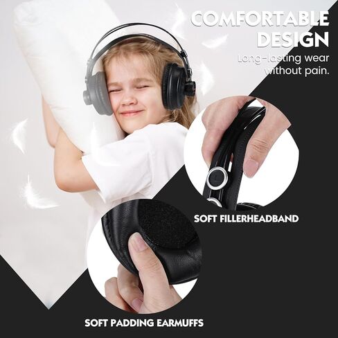 اسموز سماعات راس سلكية فوق الاذن بخاصية الغاء الضوضاء لمكبر الصوت والبودكاست والكيبورد والجيتار واللابتوب in Kuwait