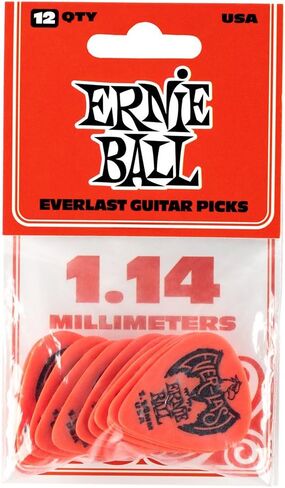 Ernie Ball Everlast Guitar Picks, Purple 1.0mm, 12-pack (P09193) in Saudi Arabia