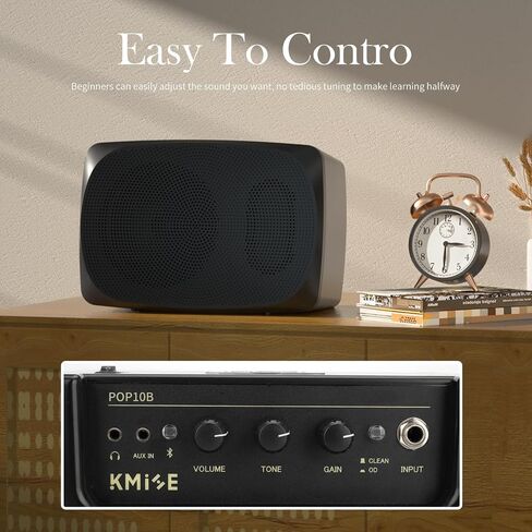 POP10B Mini Electric Guitar Amplifier, Portable Electric Amp, Small Amp for Guitars W/Dual Channel & Aux in Jack and Battery Supported (Bass) in Kuwait