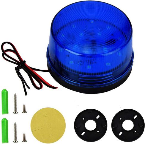 Strobe Beacon Light,Lelukee 2pcs DC 12V Flashing Light Rainproof Yellow Led Alarm Signal for Field Work Snowplow Outdoor Work Home Security System Etc. (Yellow) in Kuwait