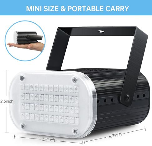 ضوء ستروب LED للهالوين، أضواء حفلات ديسكو متعددة الألوان من لوديتيك مع جهاز تحكم عن بعد، مصباح ستروب وامض لتزيين غرفة المنزل في الهواء الطلق وفي الأماكن المغلقة كاريوكي in Kuwait