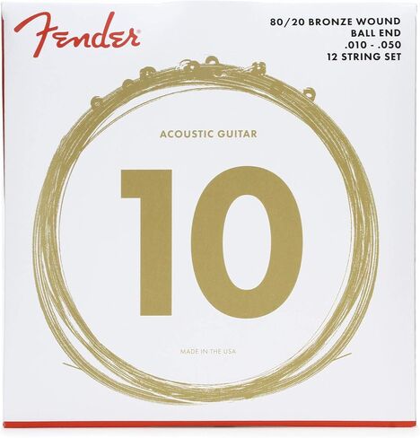 Fender 80/20 Bronze Acousitc Guitar Strings, Ball End, 70XL .010-.048 in Saudi Arabia