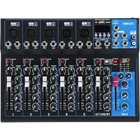 YaeCC 7 Channel bluetooth Live Studio Stereo Audio Mixer Sound Mixing DJ USB Console in Saudi Arabia